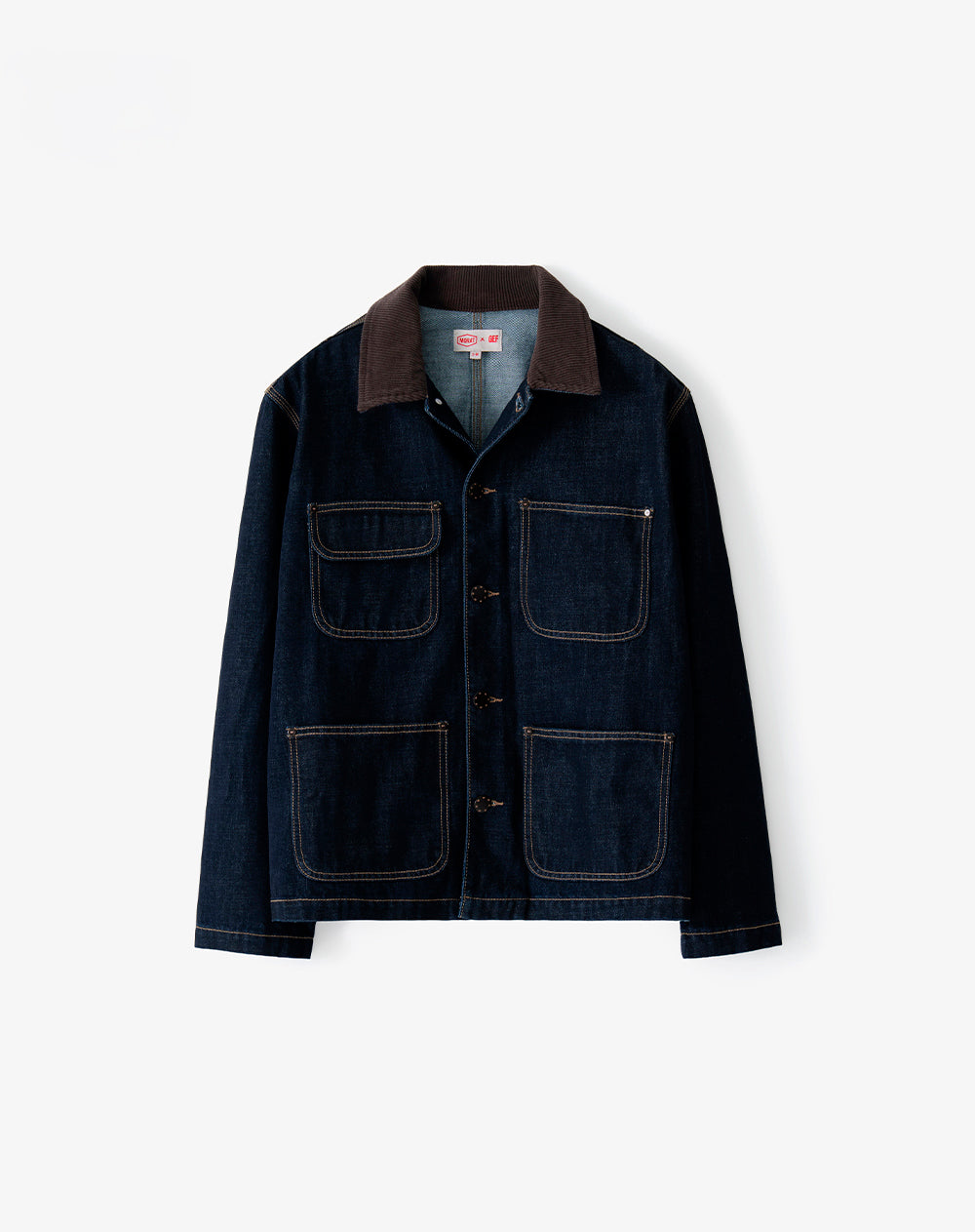Chaqueta denim utilitaria índigo oscuro hombre