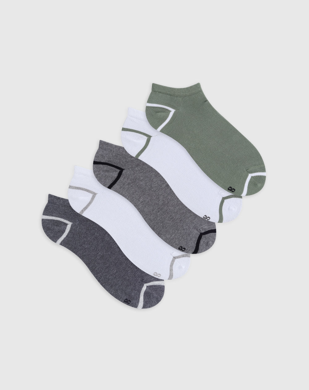 Medias para hombre tobilleras cortas algodón pack x5unds surtidas
