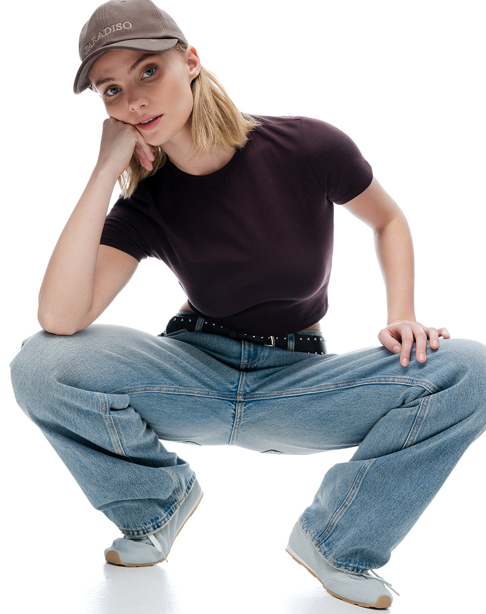 Tenis casuales cuero gamuza azules mujer