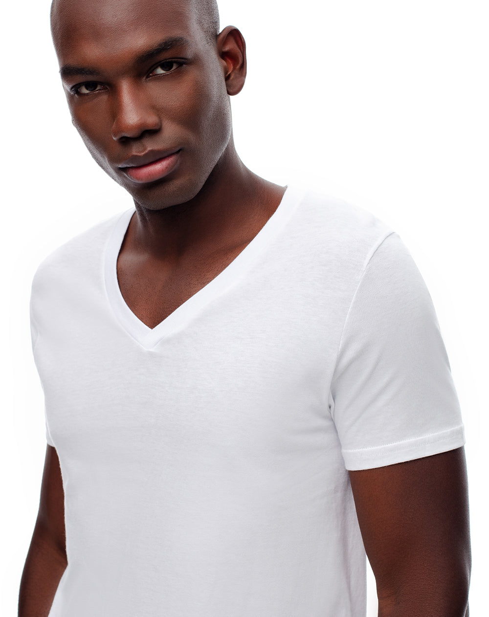 2 camisetas slim fit manga corta blanca