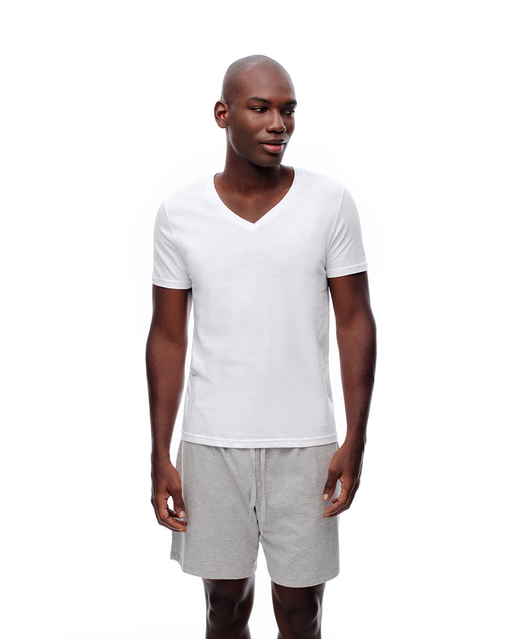2 camisetas slim fit manga corta blanca