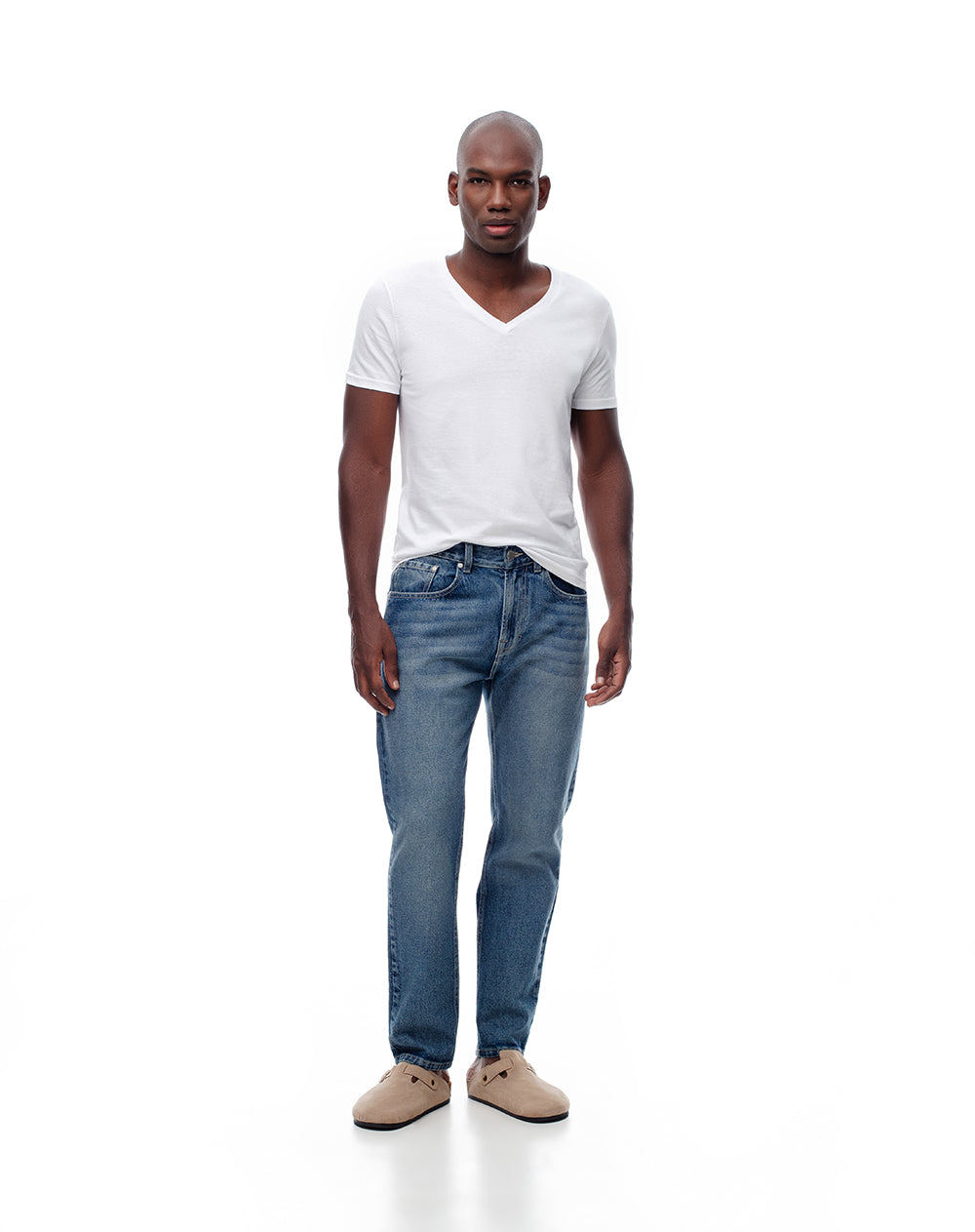 2 camisetas slim fit manga corta blanca