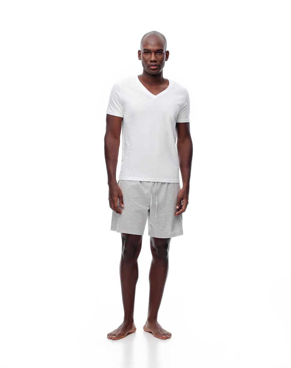 2 camisetas slim fit manga corta blanca
