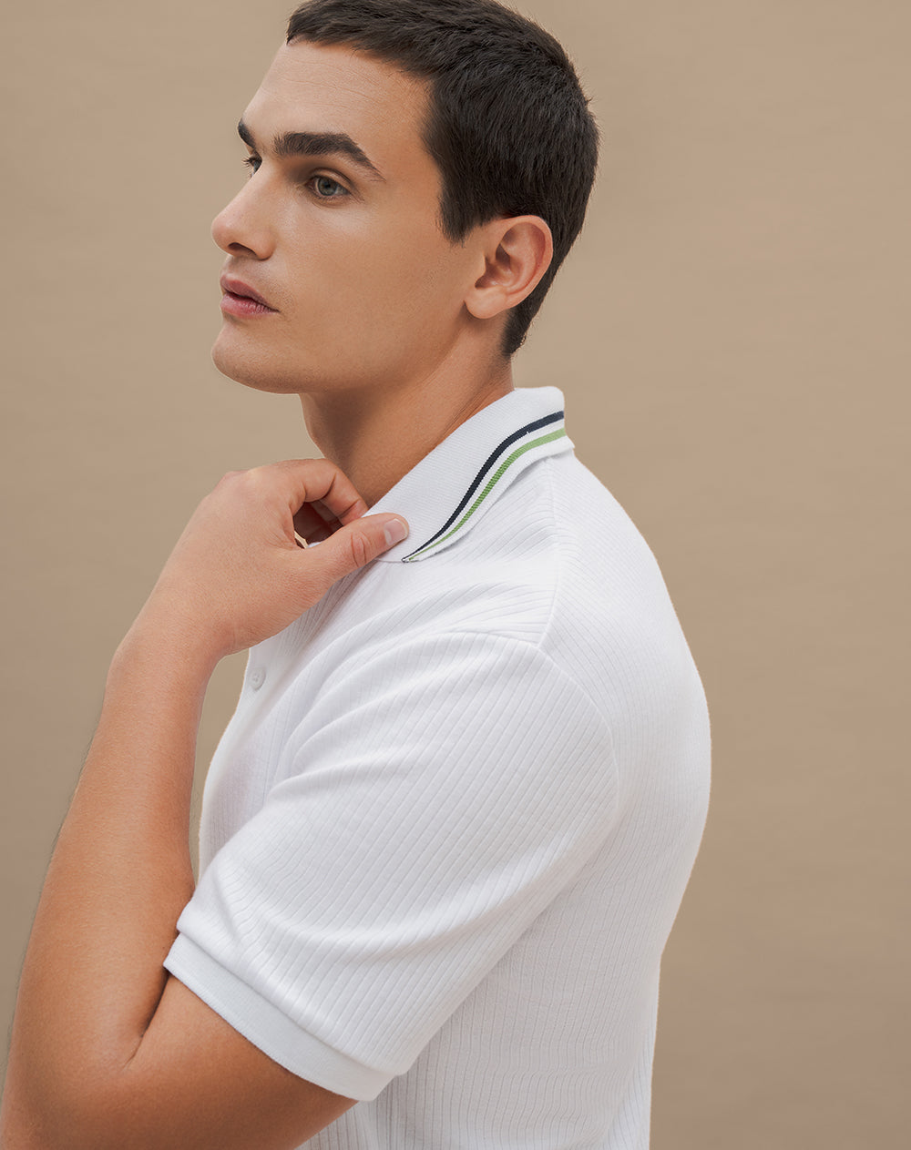 Polo regular fit blanca