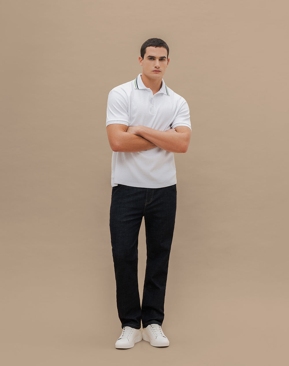 Polo regular fit blanca