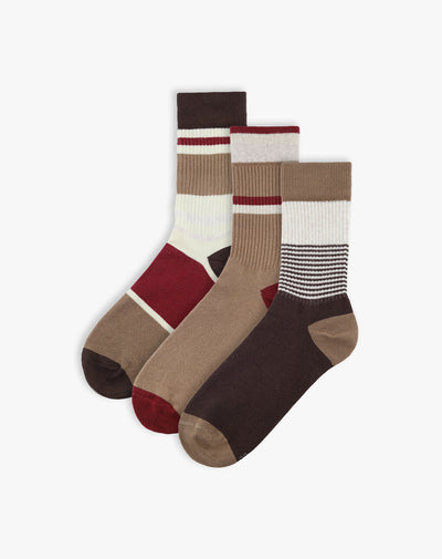 3 pares de medias cortas surtido hombre
