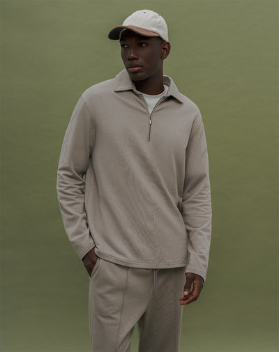 Buzo regular fit taupe