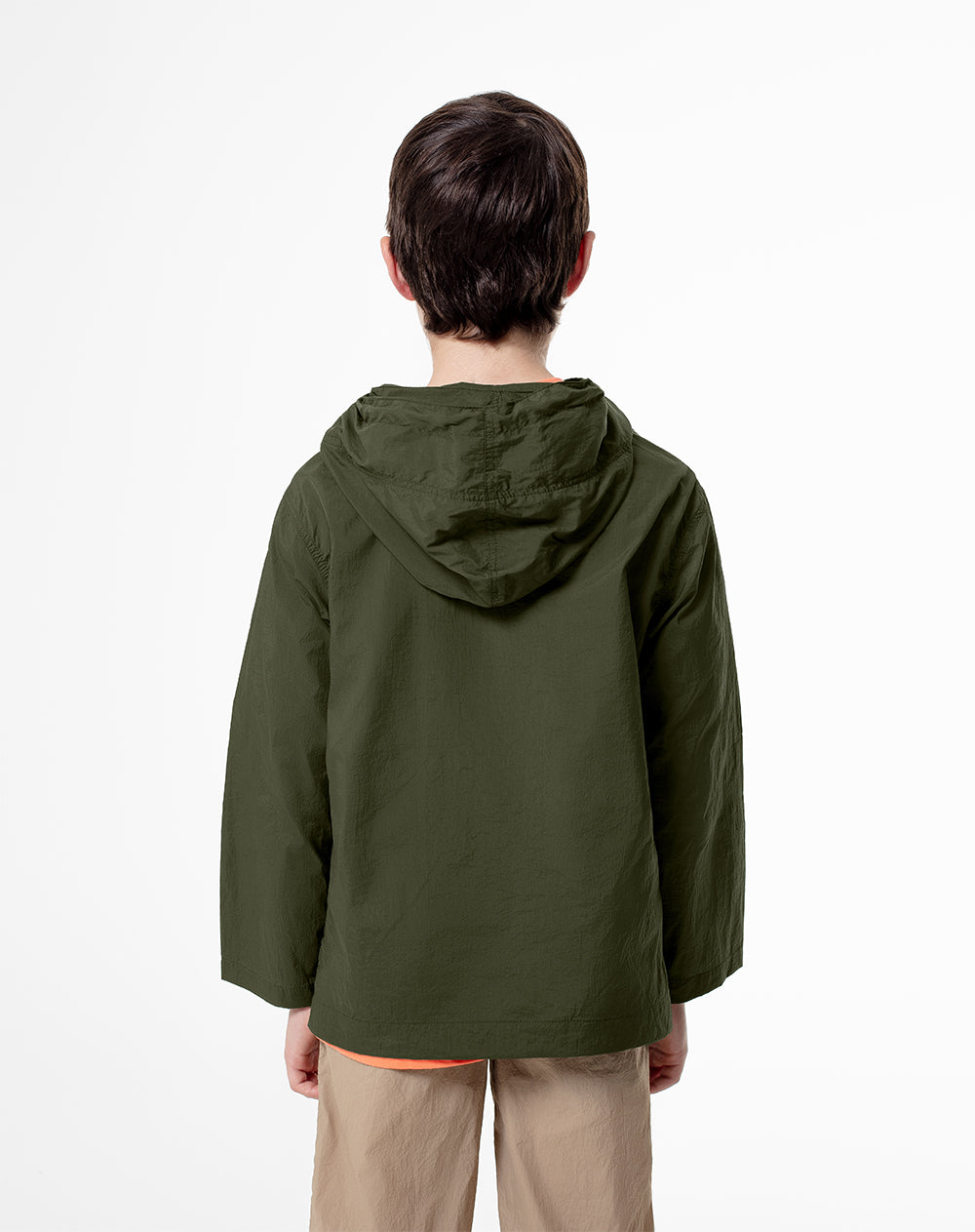 Chaqueta regular fit con capucha verde