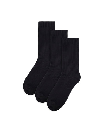 3 pares de medias cortas negras hombre