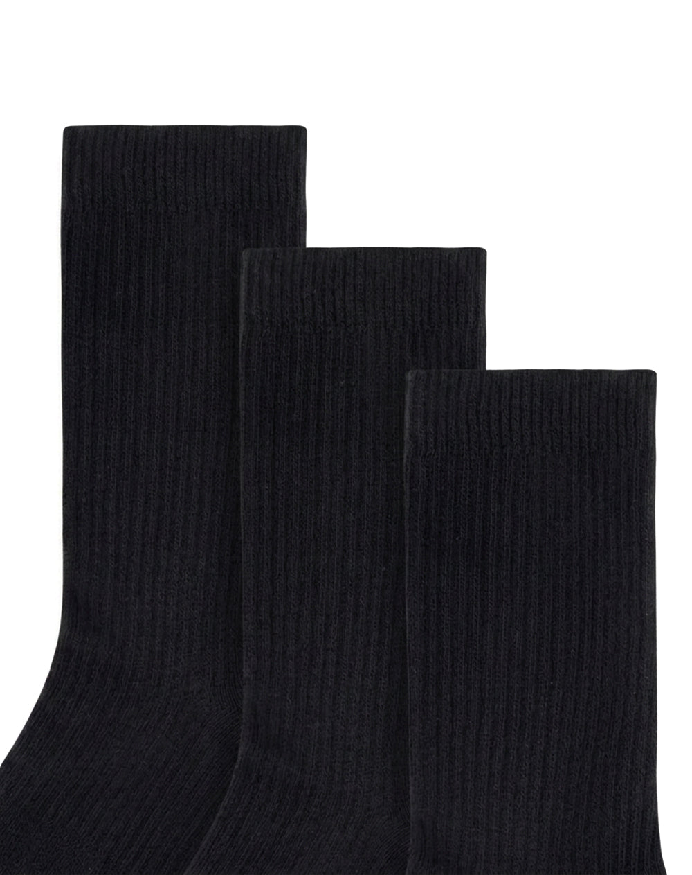 3 pares de medias cortas negras hombre