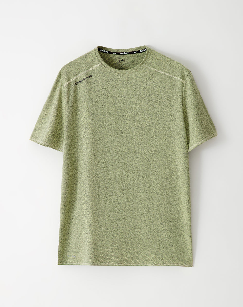 Camiseta slim fit manga corta amarillo estampado