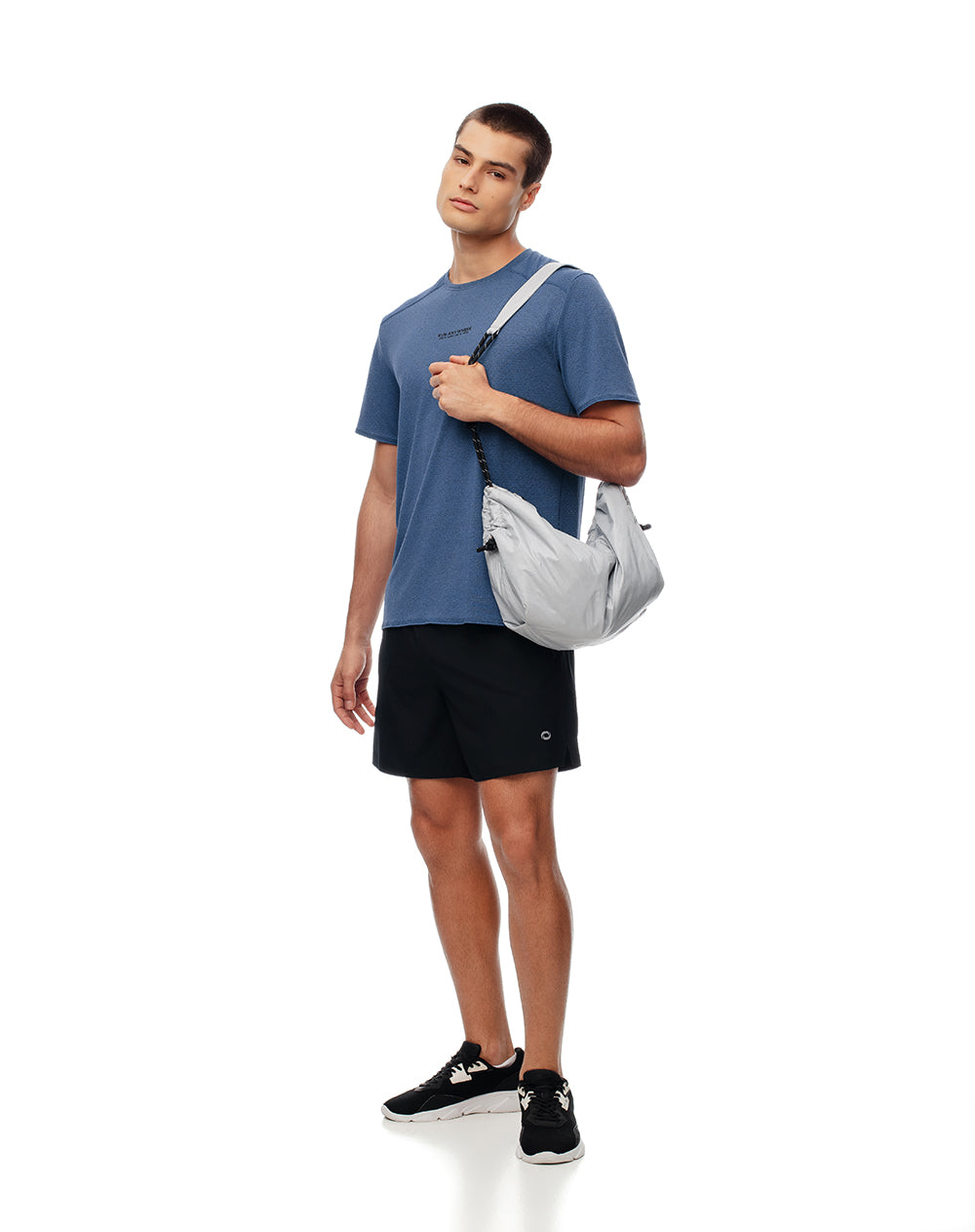 Camiseta deportiva control humedad azul hombre