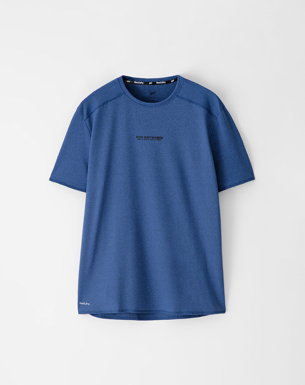 Camiseta deportiva control humedad azul hombre