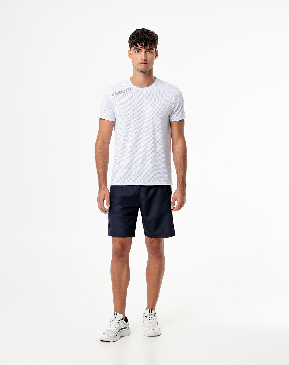 Camiseta slim fit manga corta blanca