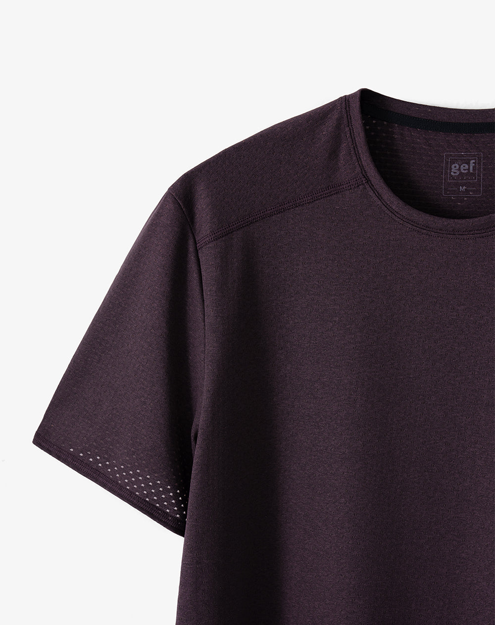 Camiseta slim manga corta morado hombre