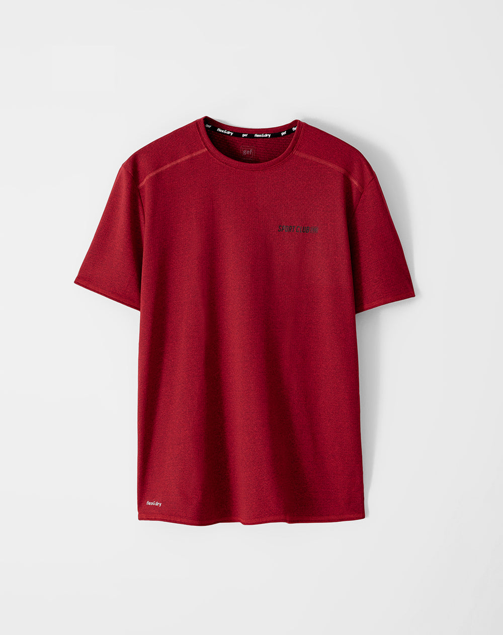 Camiseta deportiva control humedad roja hombre