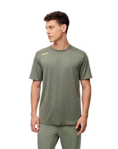 Camiseta deportiva control humedad verde hombre