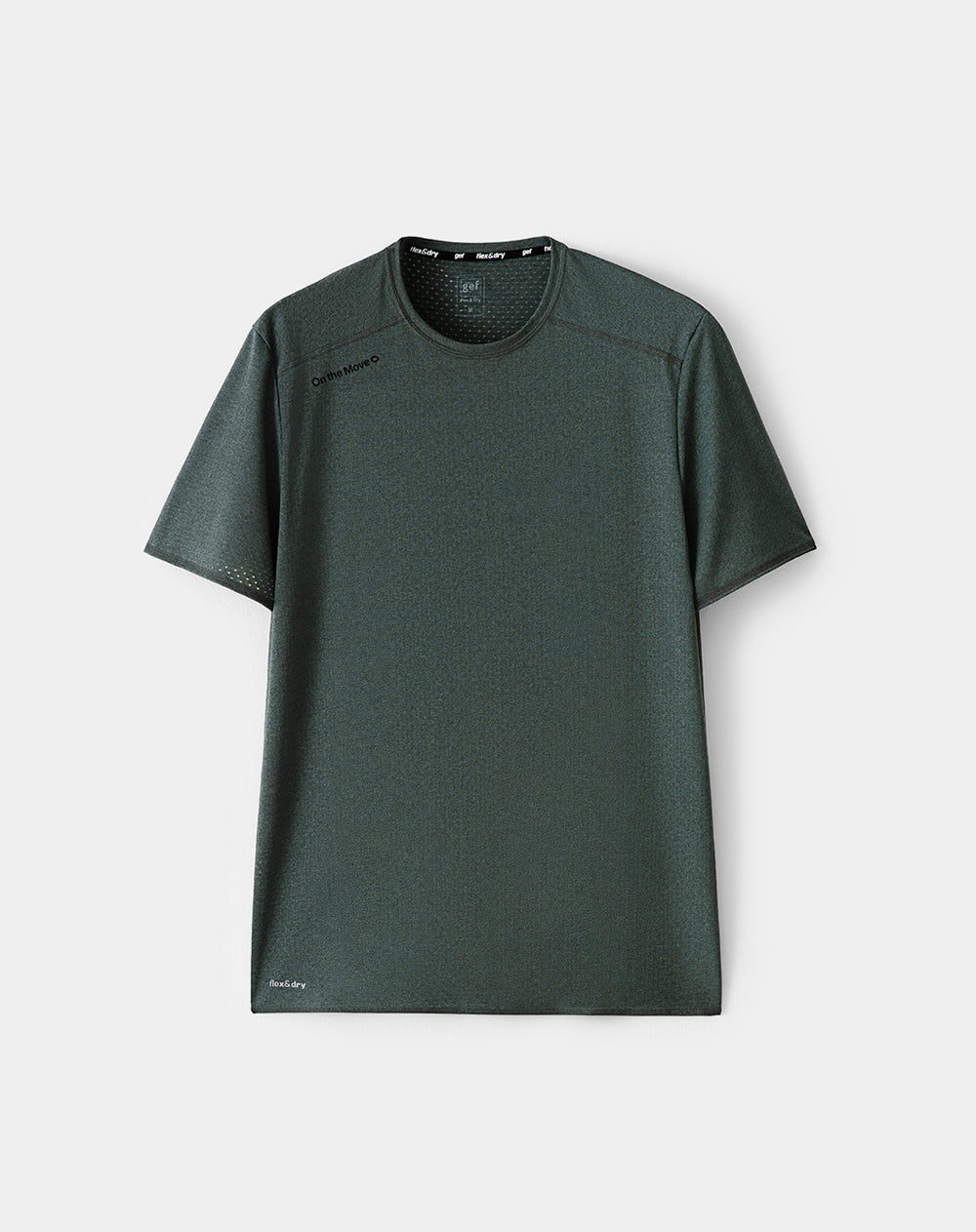 Camiseta deportiva control humedad verde hombre