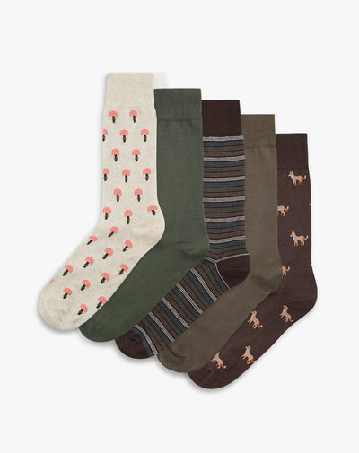 Medias hombre largas pack x5 surtido