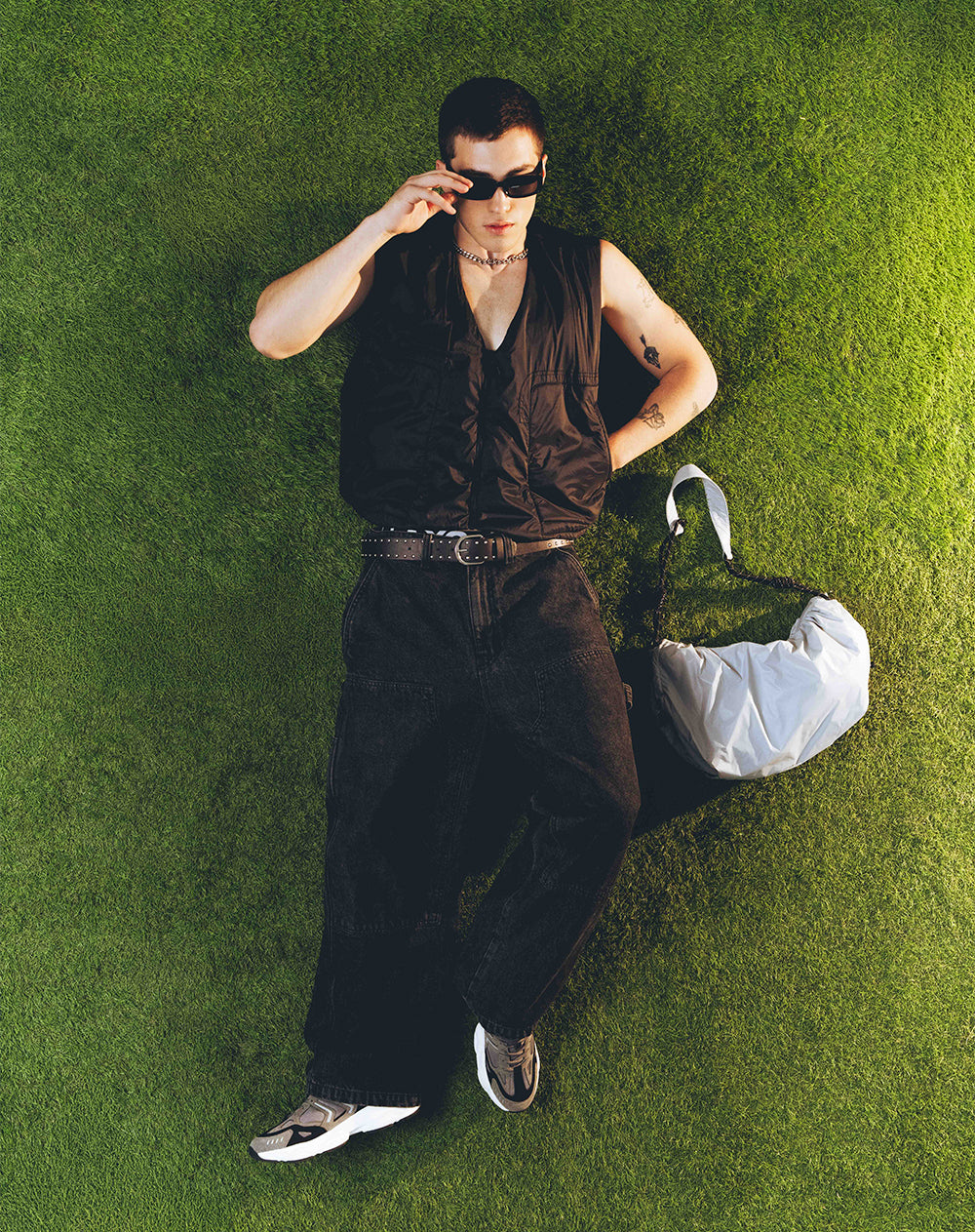 Chaleco parachute negro hombre