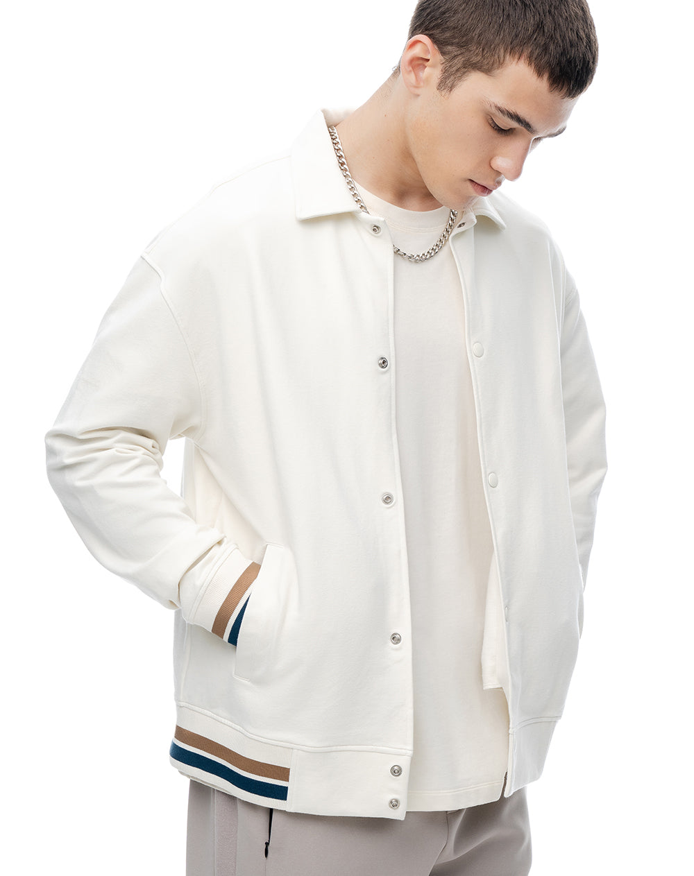 Chaqueta regular vainilla hombre