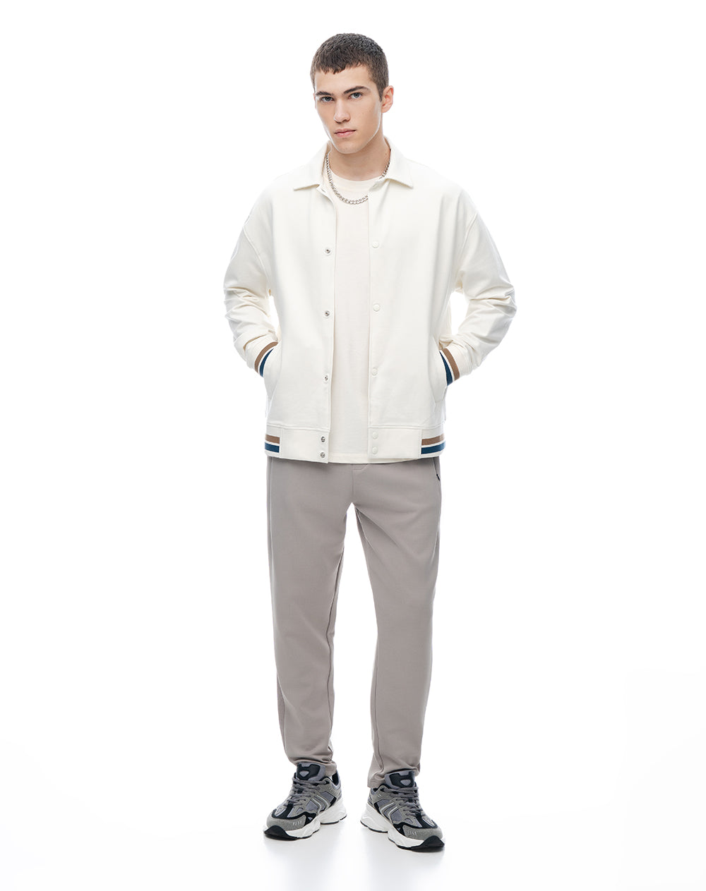 Chaqueta regular vainilla hombre