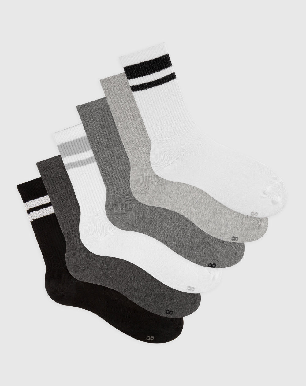 Medias para hombre largas algodón pack x6unds surtidas