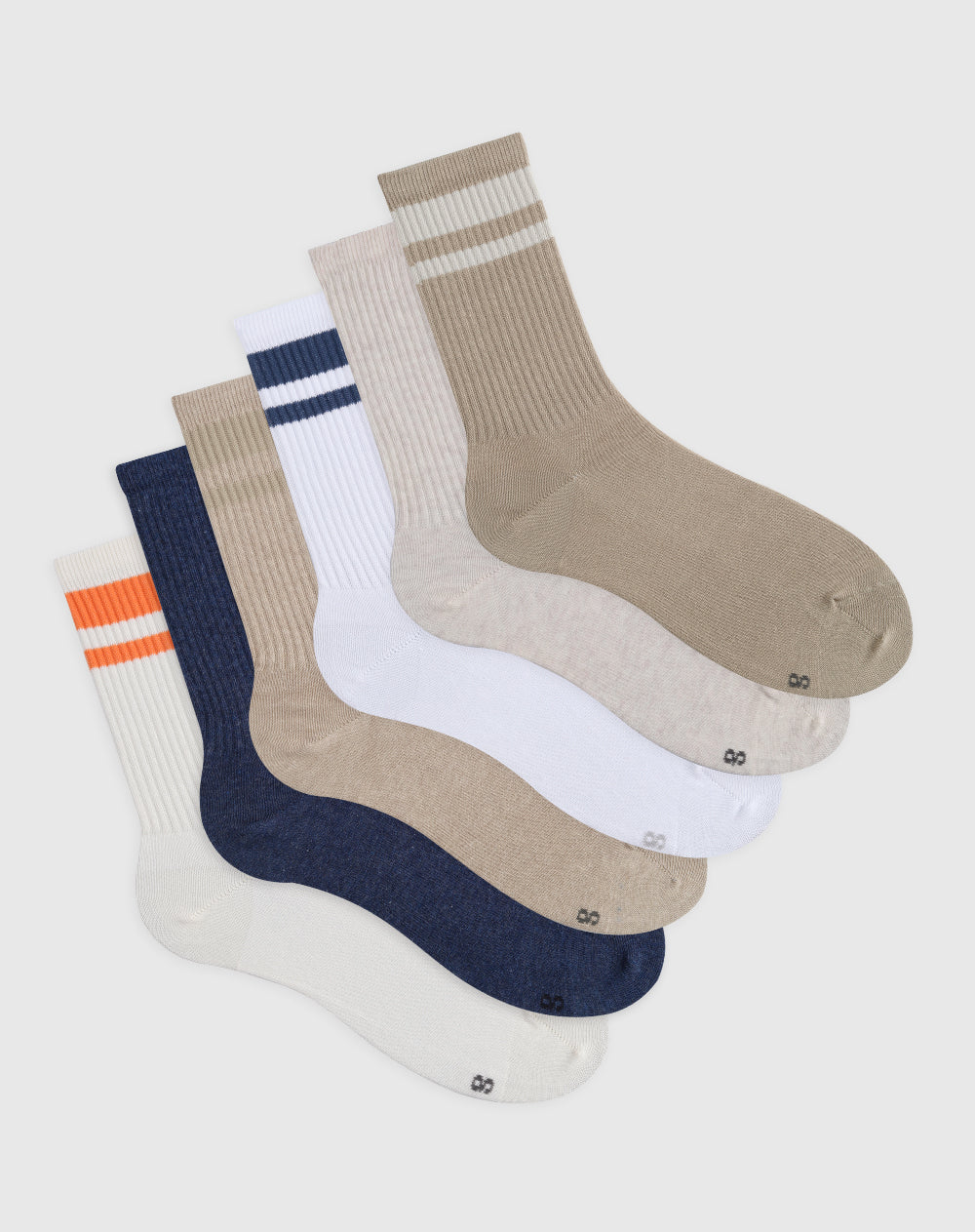 Medias para hombre largas algodón pack x6unds surtidas