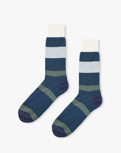 Medias largas azules oscuros jaspe hombre