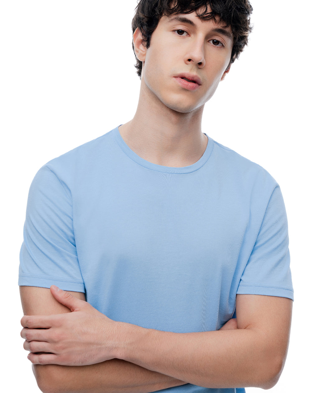 Camiseta + pantalón de pijama algodón azul hombre