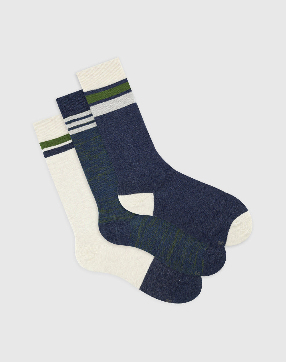 Medias para hombre largas algodón pack x3unds surtidas