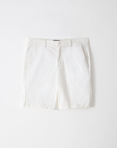 Bermuda regular drill algodón blanca hombre