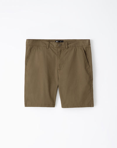Bermuda regular drill algodón café hombre