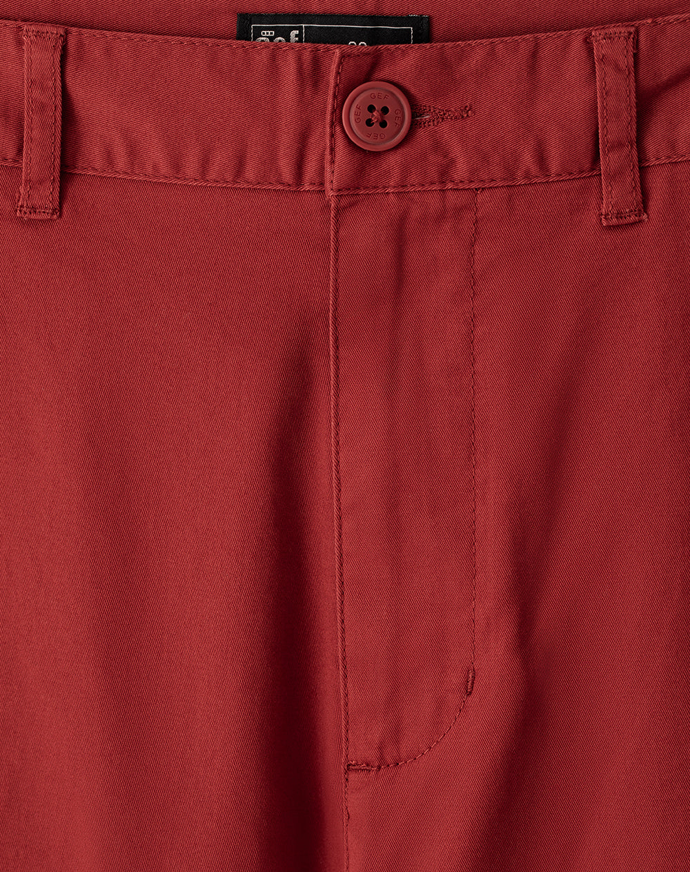 Bermuda regular drill algodón roja hombre