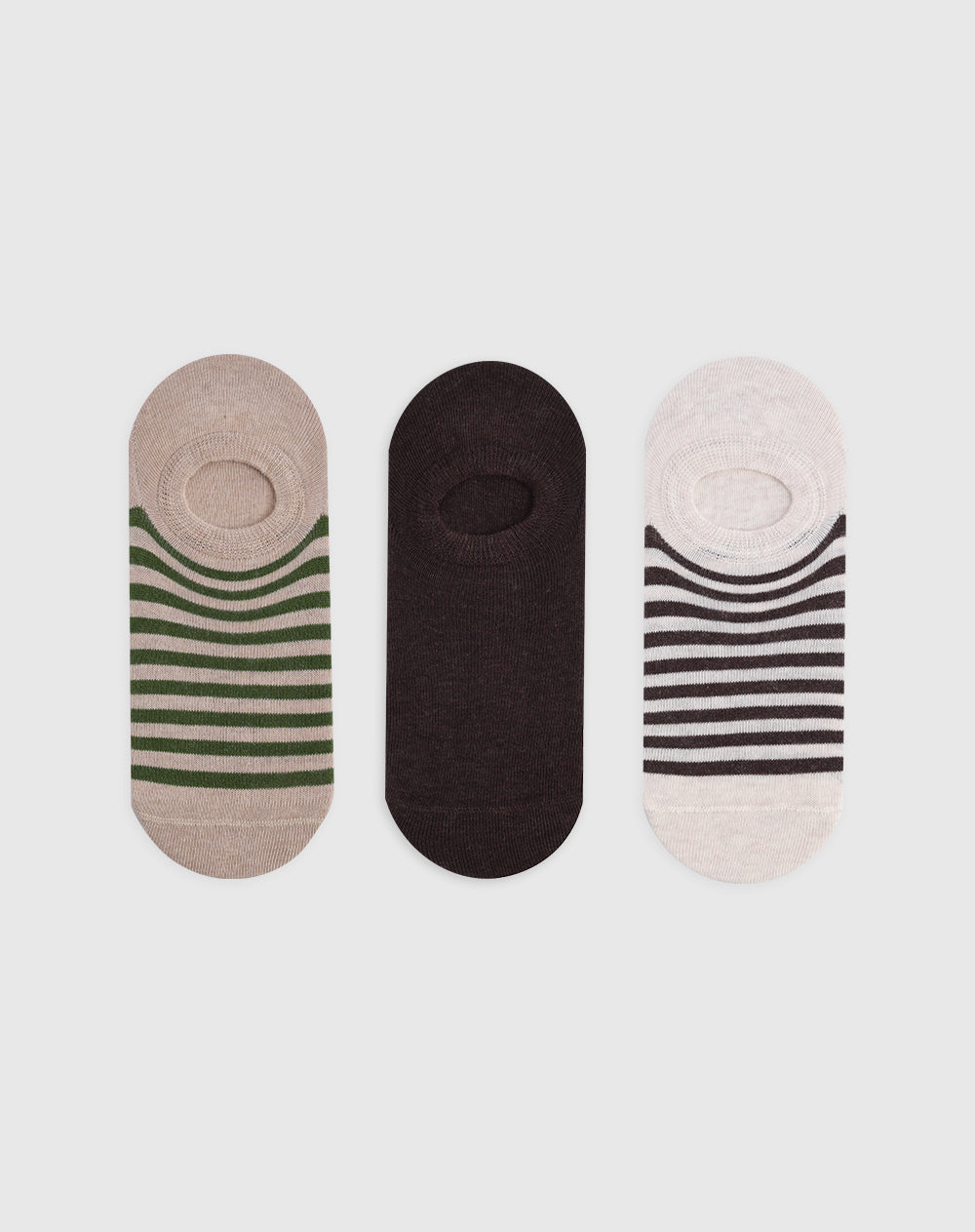 Medias para hombre tobilleras cortas algodón pack x3unds surtidas
