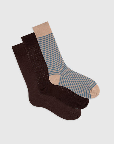 Medias para hombre largas algodón pack x3unds surtidas
