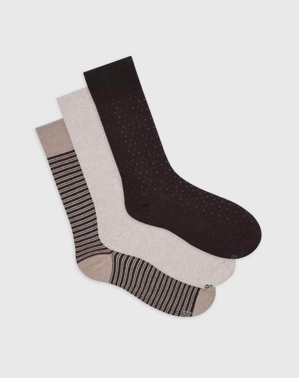 Medias para hombre largas algodón pack x3unds surtidas
