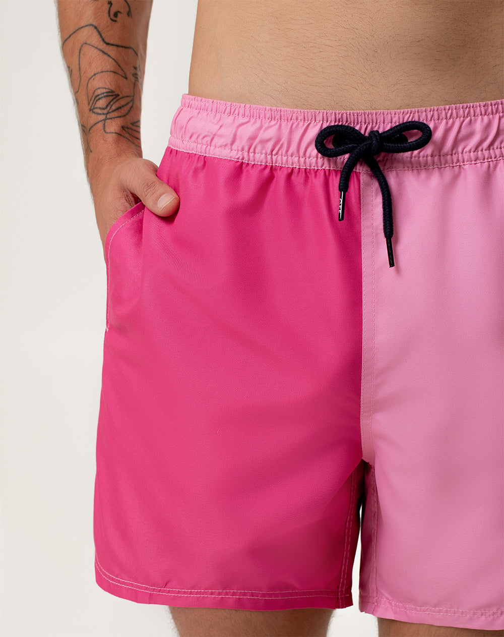 Pantaloneta rosado bloques