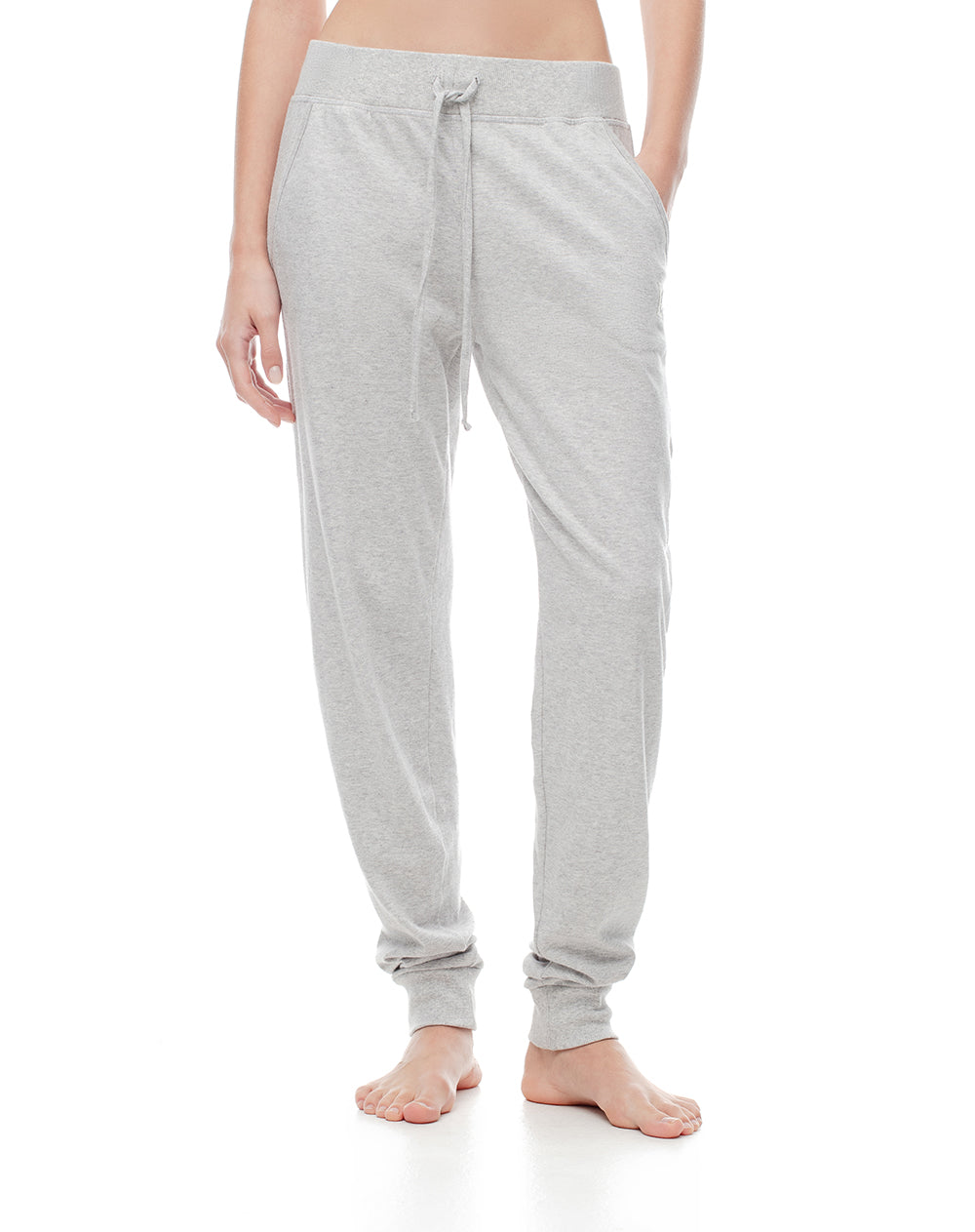 Pantalón Miwi slim fit tiro medio gris jaspe