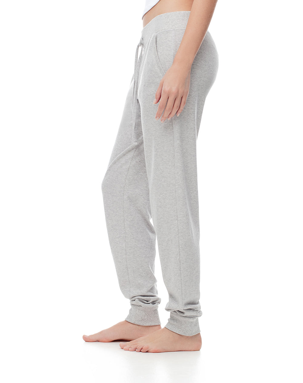 Pantalón Miwi slim fit tiro medio gris jaspe