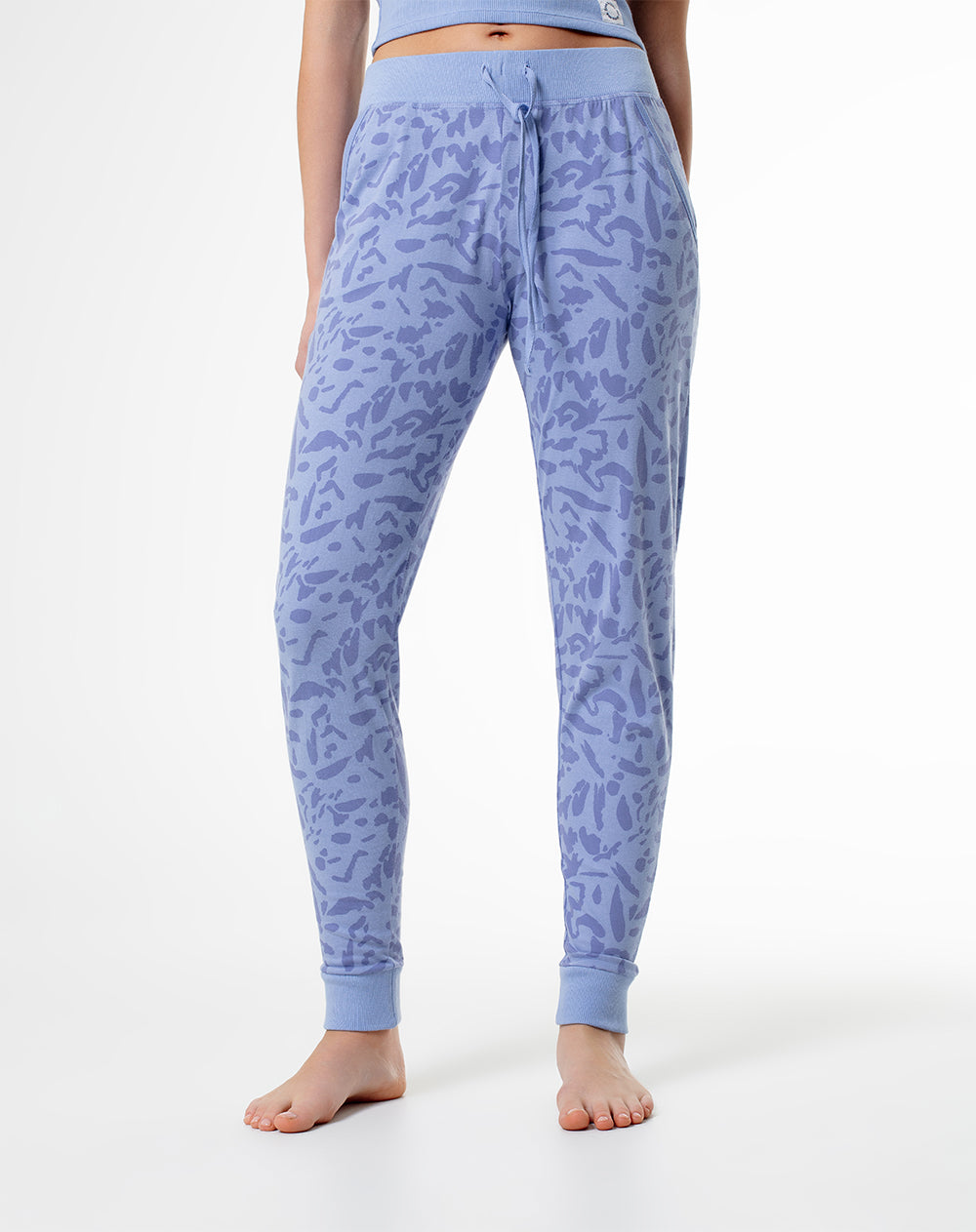 Pantalón Miwi slim fit tiro medio lavanda estampado