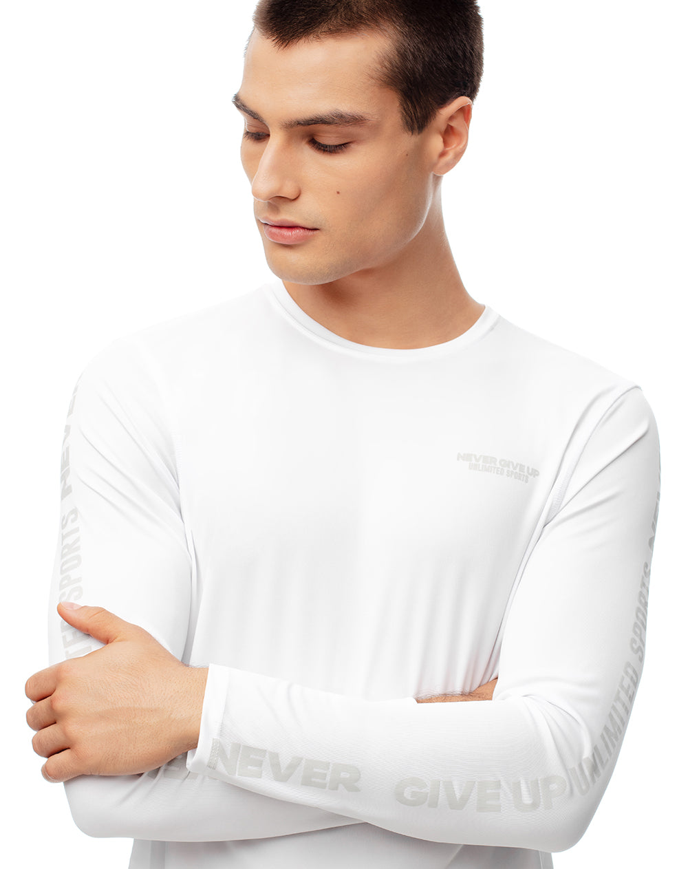 Camibuzo deportivo secado rápido blanco hombre