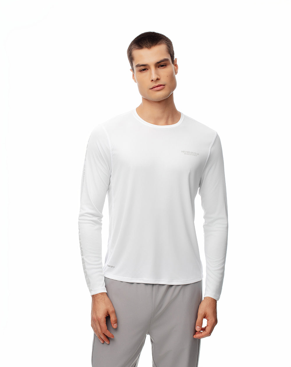 Camibuzo deportivo secado rápido blanco hombre