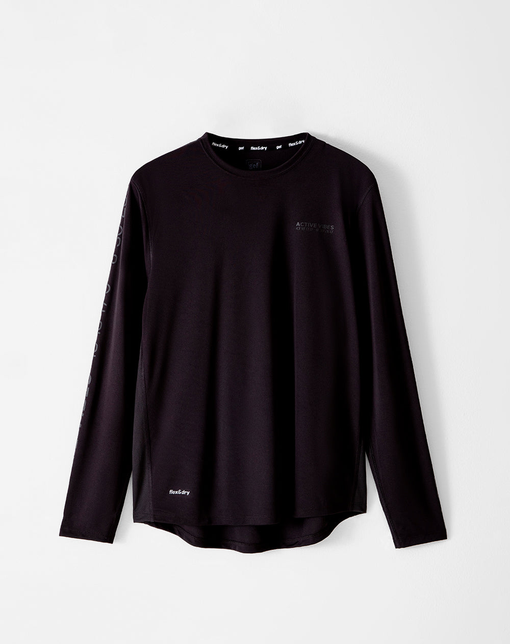 Camibuzo deportivo secado rápido negro hombre