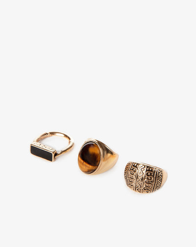 Set de anillos dorados