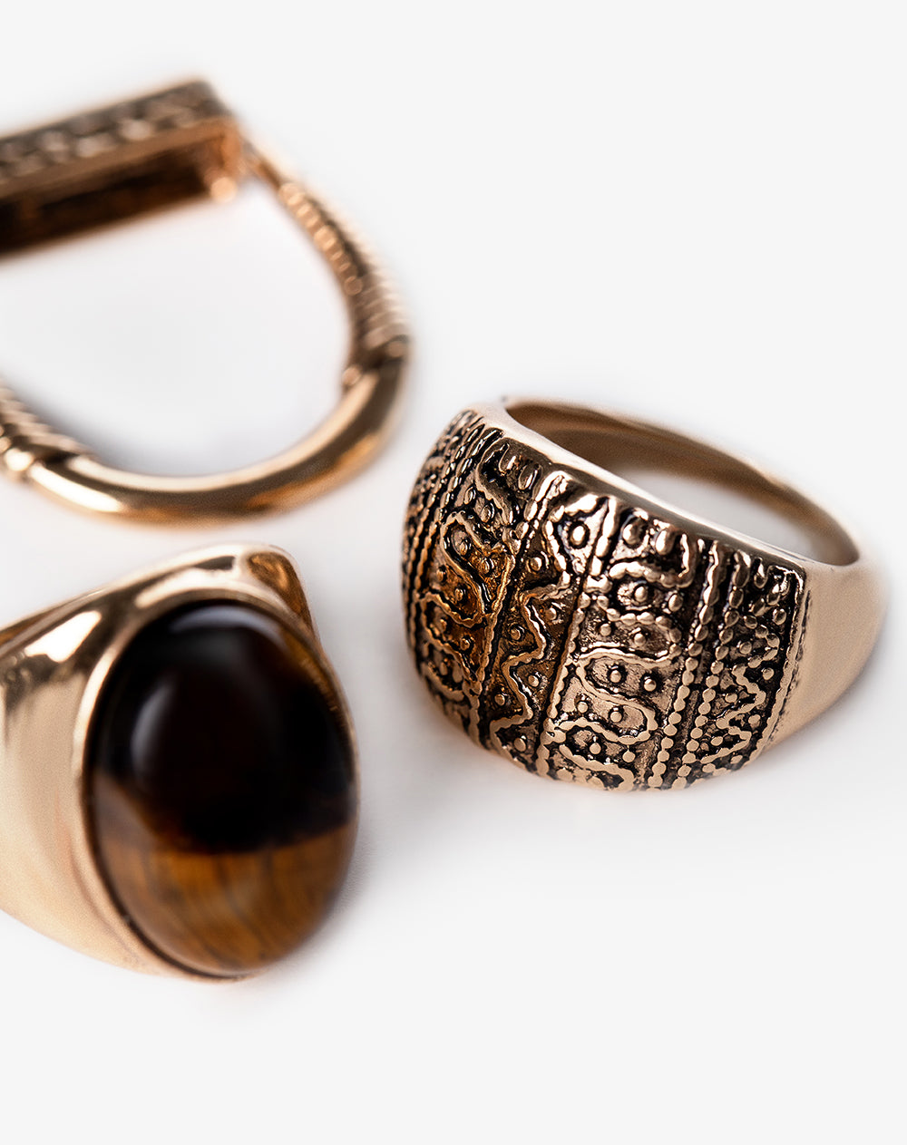 Set de anillos dorados
