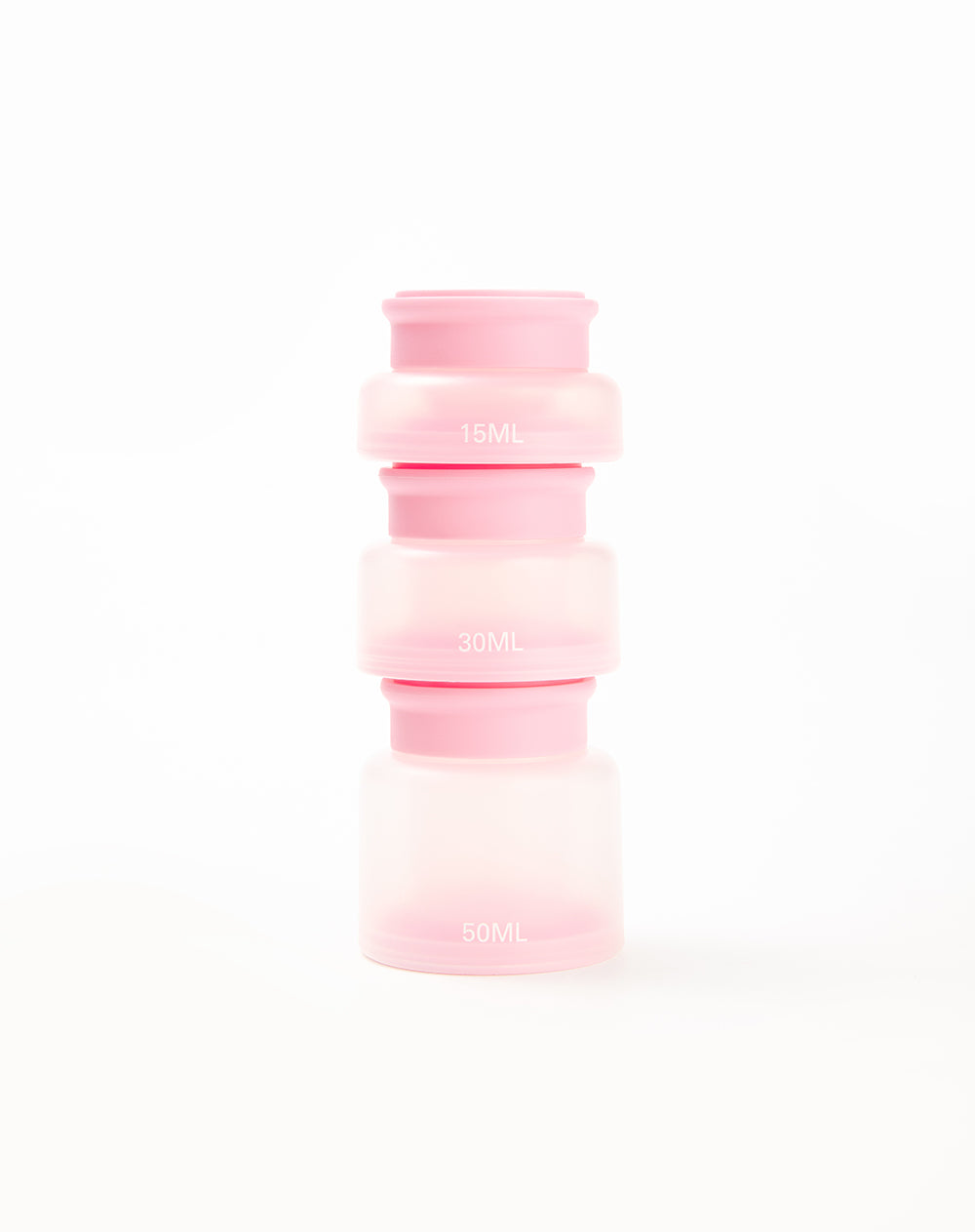 Set envases de silicona para viaje rosa x3