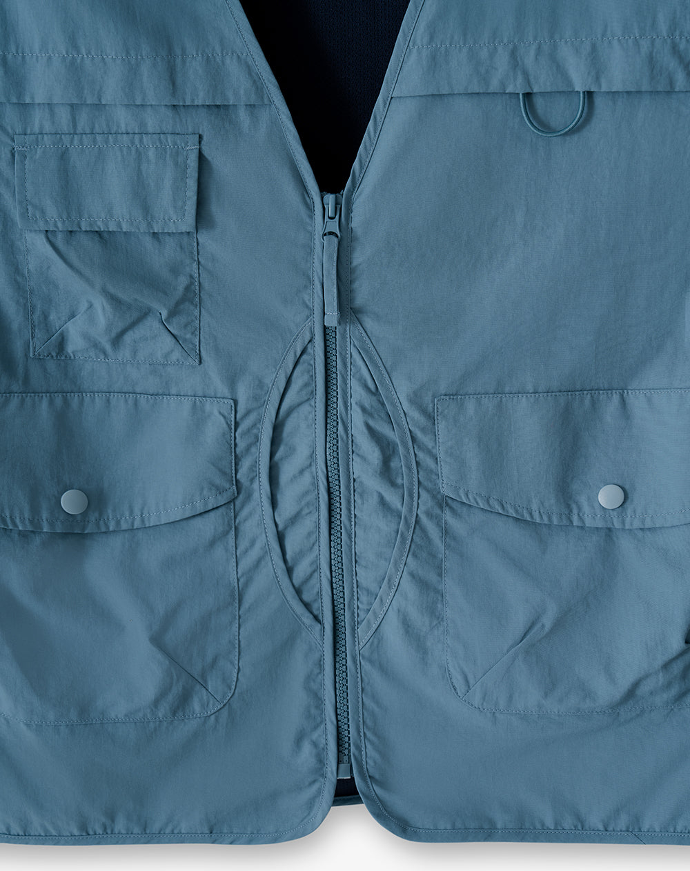 Chaleco utilitario regular liviano azul hombre