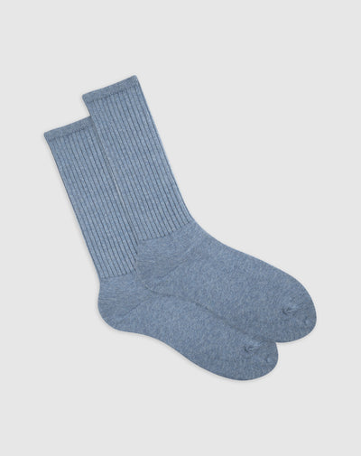 Medias para hombre largas algodón azules