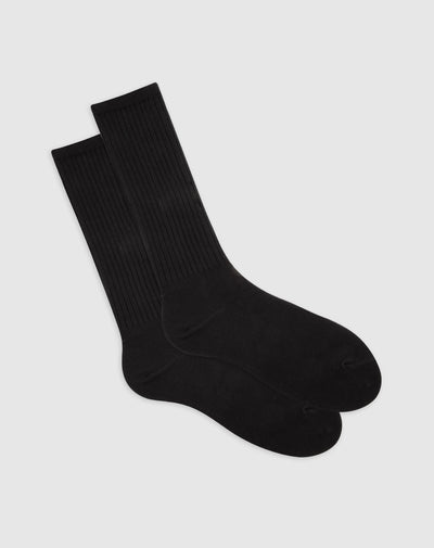 Medias para hombre largas algodón negras